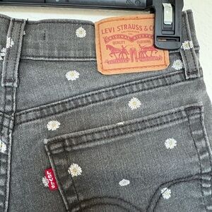 Levi's Dark Gray Daisy Women's Jean Shorts